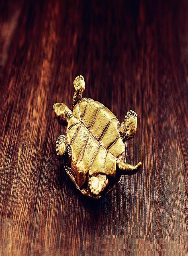 ALHBEJT Brass Turtle Brass Tortoise Statue Figure Home Office Decorative Ornament Collectible (1PCS) - Image 5